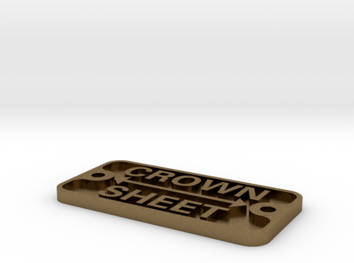 3/4&quot; scale crown sheet plate 3d printed