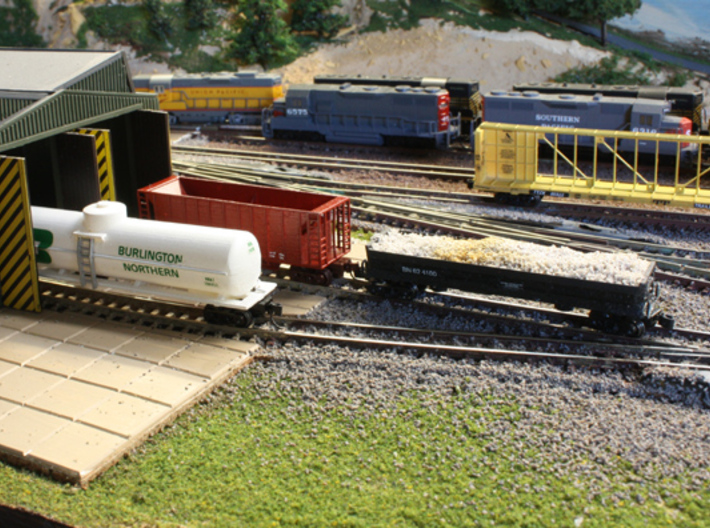 Ballast Hopper Car - Z scale 3d printed Painted & Detailed by Kevin Smith @kevsmiththai