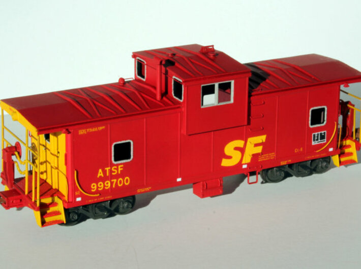 Caboose ATSF Battery Box 3d printed Painted part shown assembled with other parts