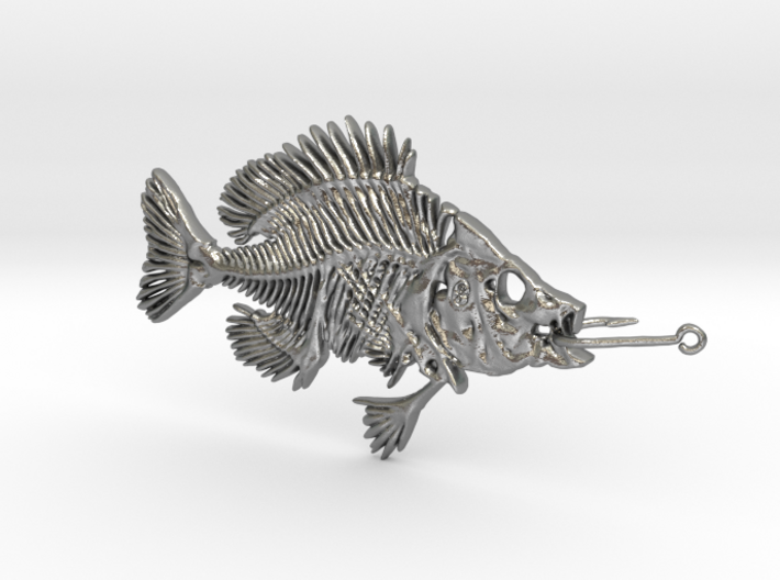 Bluegill With Fishhook 3d printed