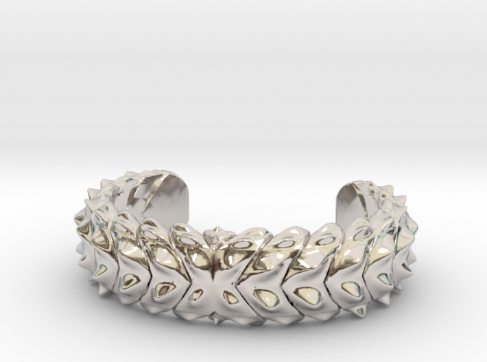 Hard Shred Cuff bracelet Narrow 3d printed