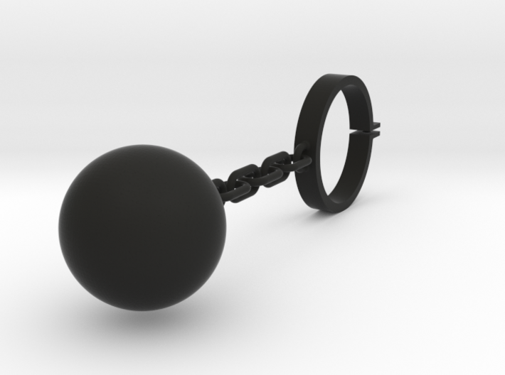 Wine Charm - Ball And Chain 3d printed 