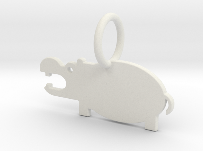 Hippopotamus Keychain 3d printed