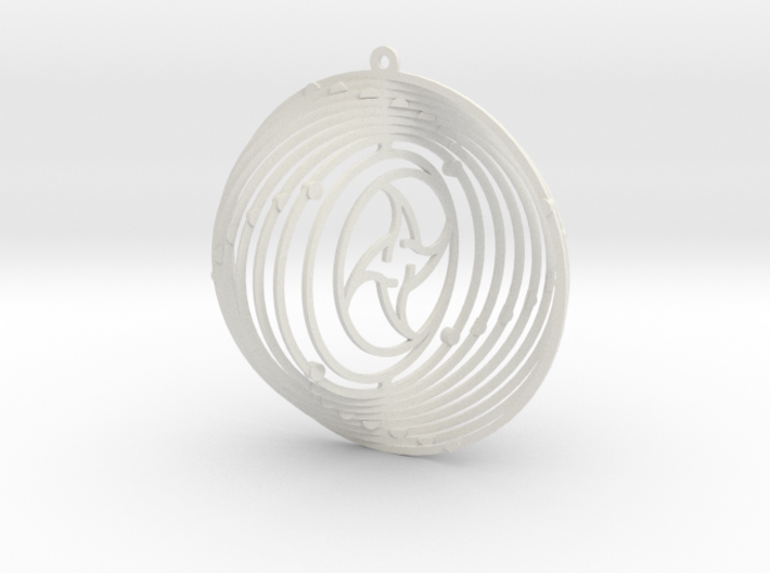 Pendant Wind Spinner Circle Sun and moon 3d printed
