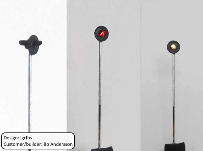 HO: 20x R-W Signal Lamp Swe Railroad 3d printed Build and Photo by Bo Andersson