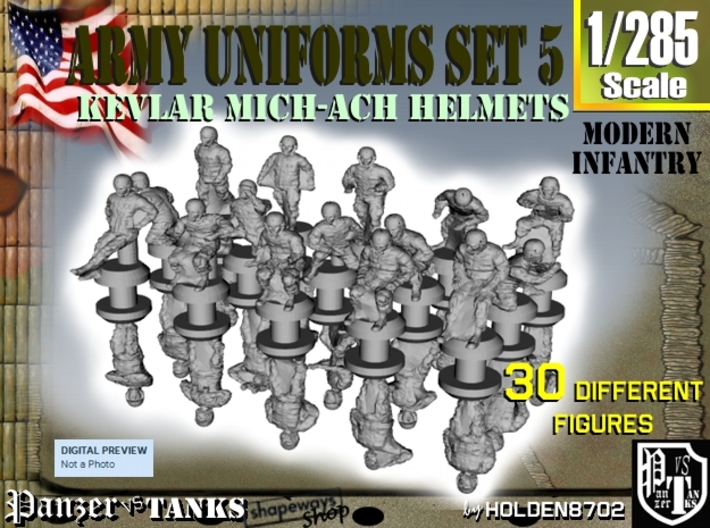 1-285 Army Modern Uniforms Set5 3d printed 