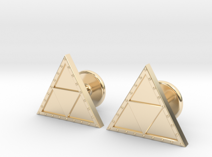 Triforce Cufflinks 3d printed