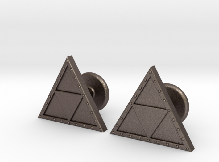 Triforce Cufflinks 3d printed 