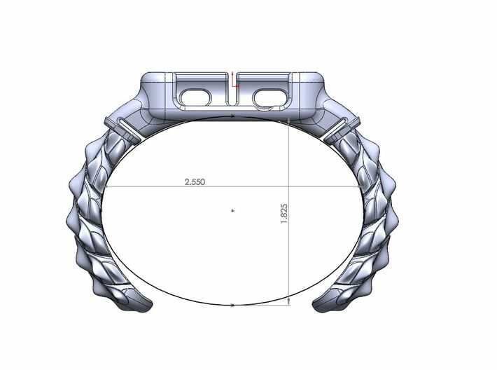 Apple Watch - 42mm Medium Band Spikey 3d printed 