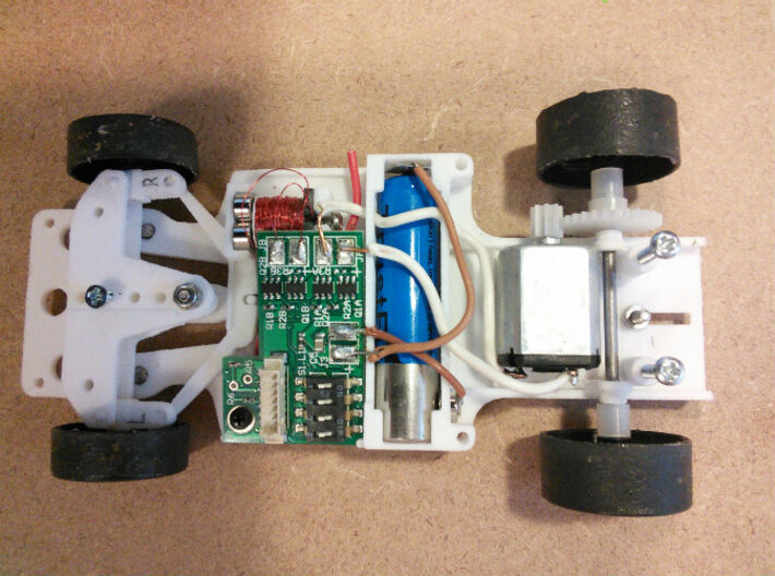 CK1 Chassis Kit for 1/32 Scale Small MagRacing Car 3d printed Completed chassis for 1969 Porsche 908/2.