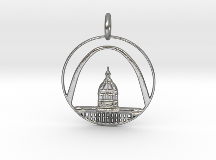 St. Louis Pendant With Loop 3d printed St. Louis Pendant With Loop (different materials have different prices)