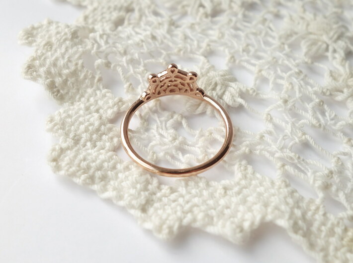 Half Lace Ring - Size 6.5 3d printed 