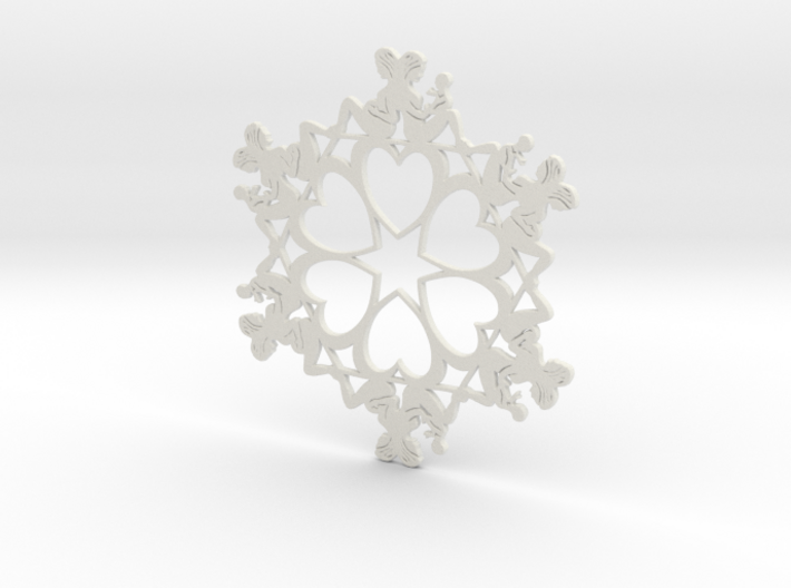 Mothers Snowflake Ornament 3d printed 