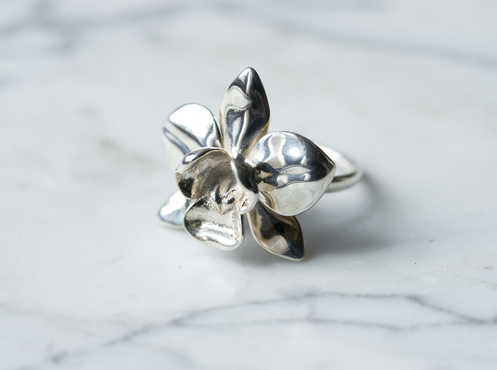 Orchid Ring 3d printed 