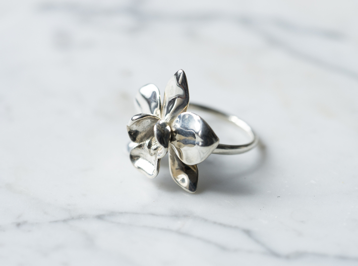 Orchid Ring 3d printed