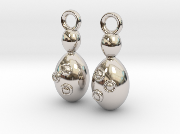 Saccharomyces Yeast Earrings - Science Jewelry 3d printed