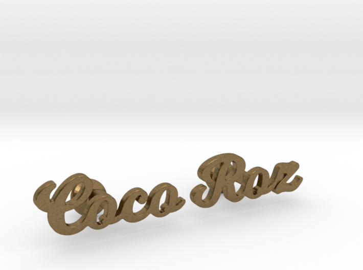Custom Name Cufflinks - &quot;Coco &amp; Roz&quot; 3d printed