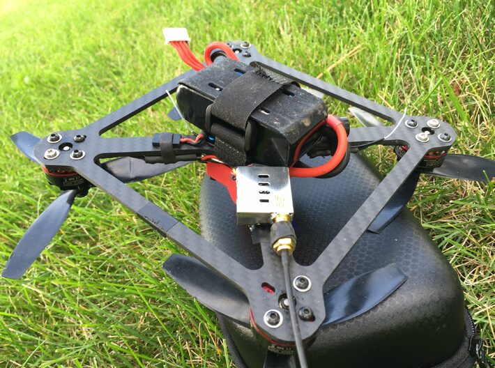 LiPo Battery Sled Shield 3d printed installed