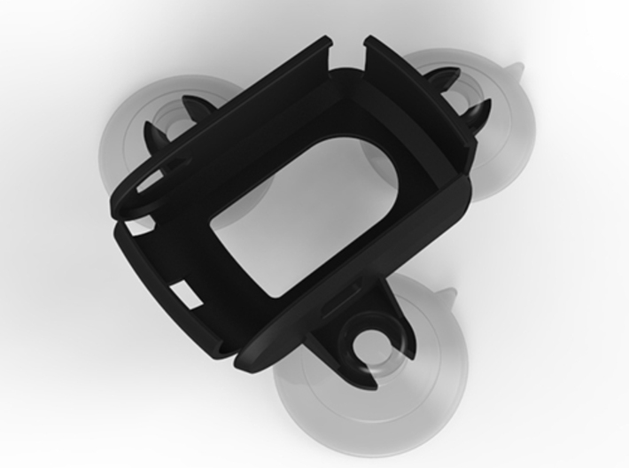 Suction Cup mount holder for Qstarz 818x GPS - 3 P 3d printed Holder with Suction Cups (supplied separately)