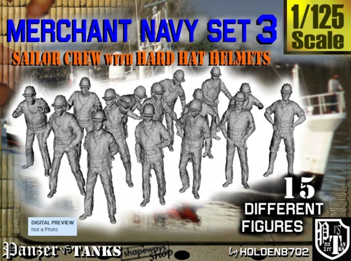 1-125 Merchant Navy Set 3 3d printed