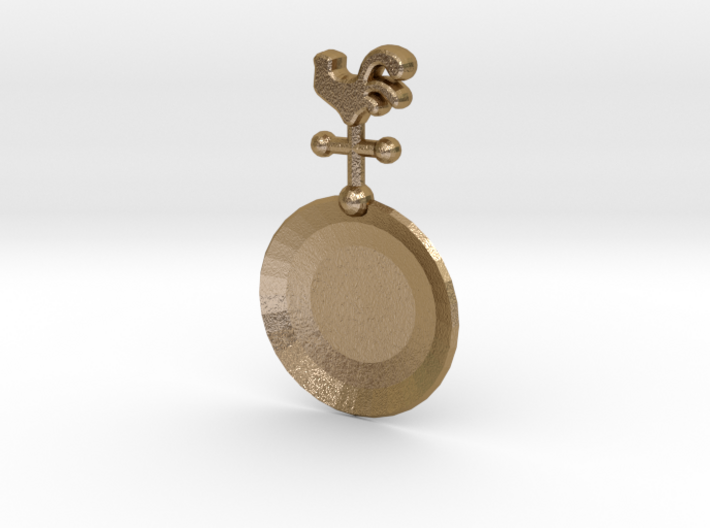 Rooster Tea Caddy Spoon 3d printed Shapeways render