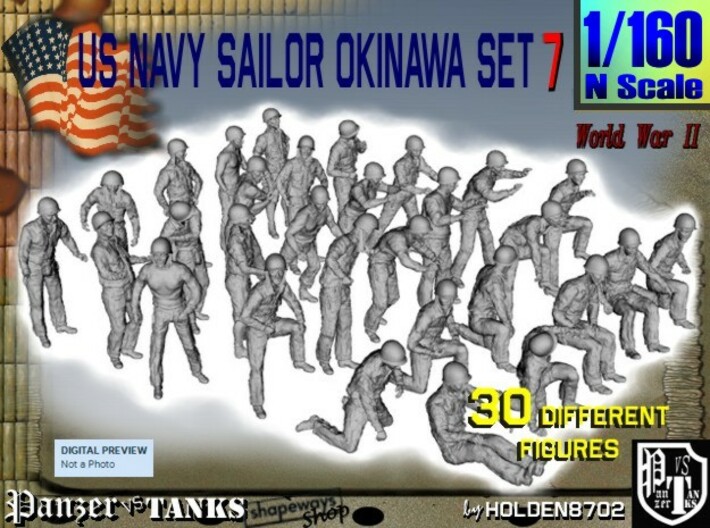 1/160 US Navy Okinawa Set 7 3d printed 