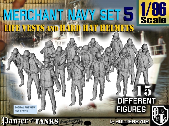 1/96 Merchant Navy Set 5 3d printed