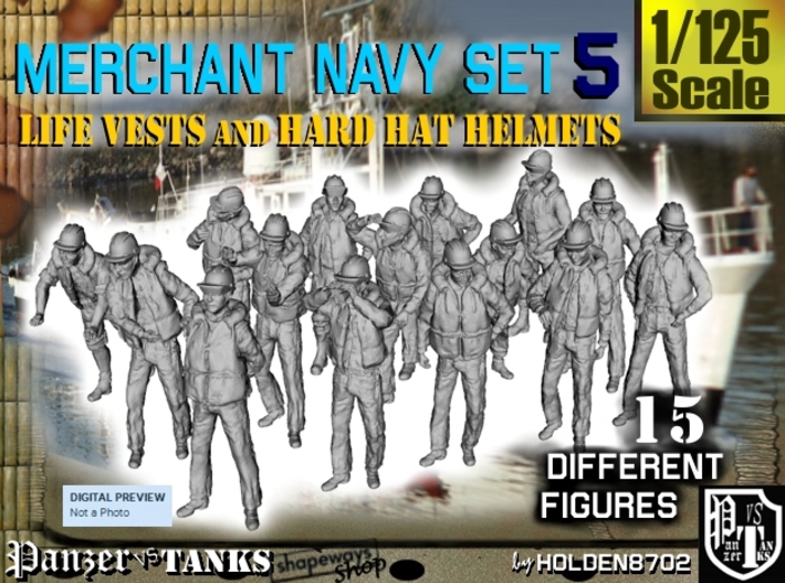 1/125 Merchant Navy Set 5 3d printed