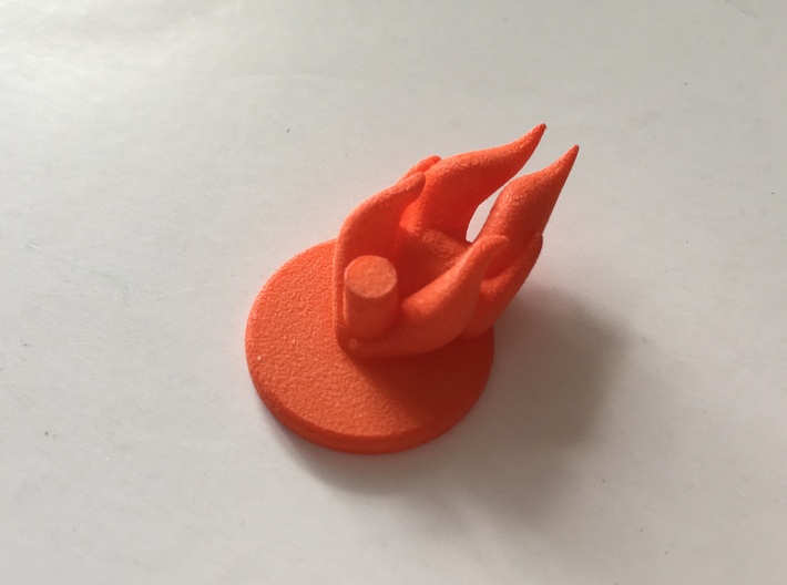 Base - Fire 3d printed Fire base in orange polished material