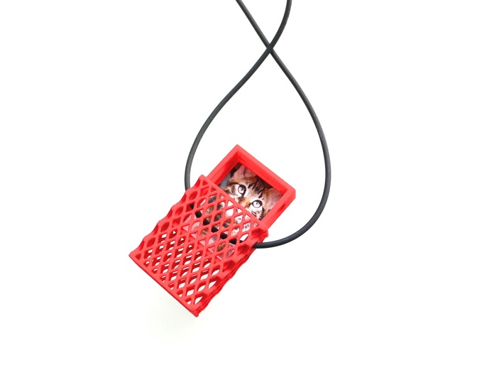 Matchbox Pendant in color 3d printed 
