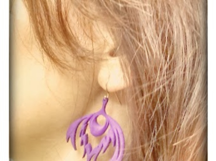 Peacock Feather Earrings 3d printed 