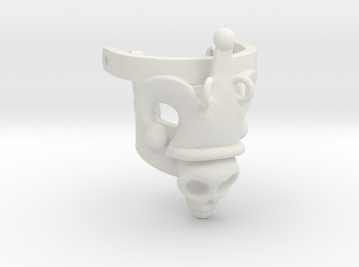 Jester Human Skull Ring Part 1 3d printed