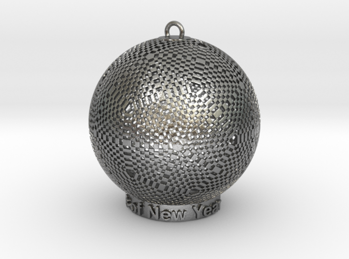 Pixel Light Of New Year 3d printed Silver Pixel Light of New Year