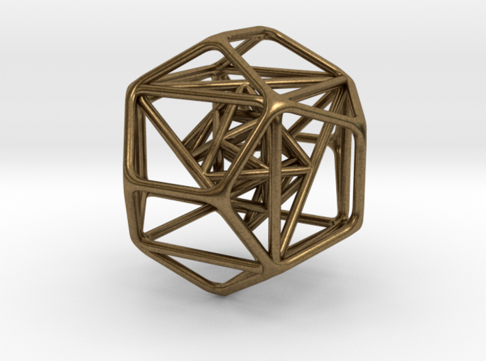 Nested Platonic Solids 1.4&quot; 3d printed