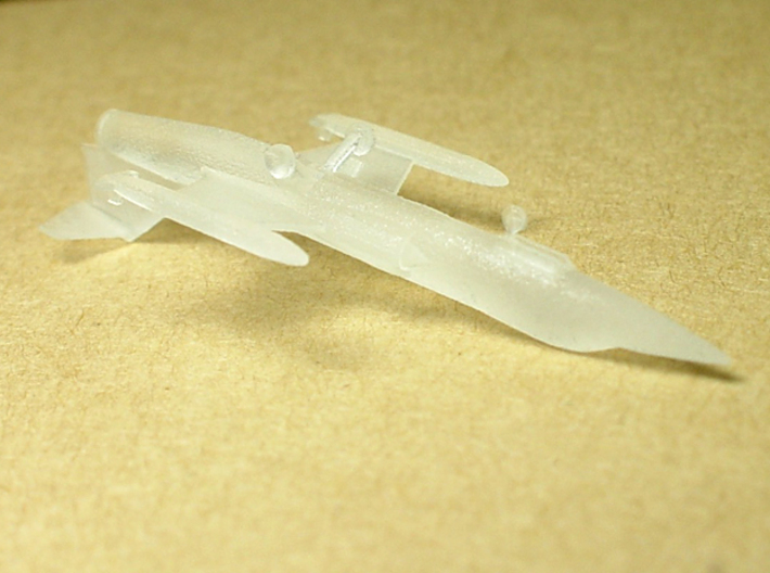1/350 F-104 Starfighter with Gear Down 3d printed Bottom view showing landing gear down.