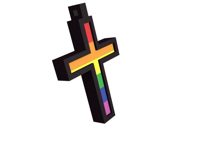 Pride Cross 3d printed 