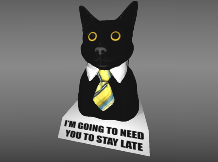 Business Cat 3d printed
