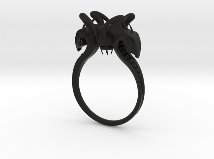 Snake head Ring 3d printed