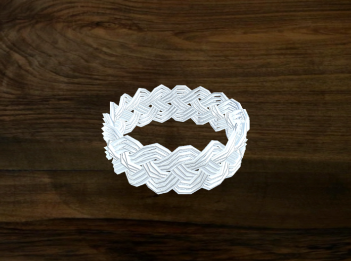 Turk's Head Knot Ring 4 Part X 17 Bight - Size 13 3d printed
