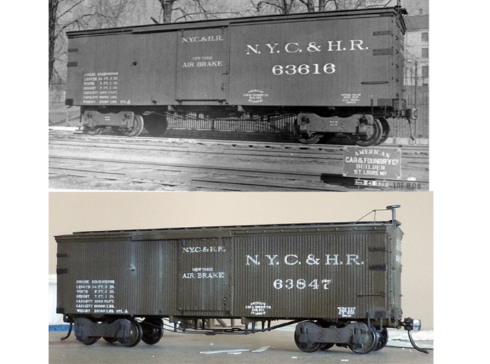 NYC&amp;HR 35' Boxcar LATE Version B 3d printed