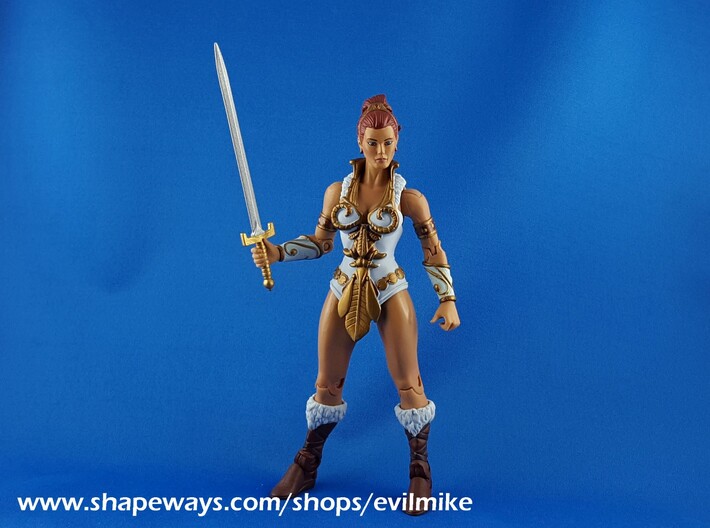 Mini Comic Female Sword 3d printed 