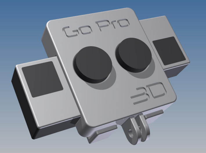3D rig front for GoPro Hero 4 (1 of 2) 3d printed 