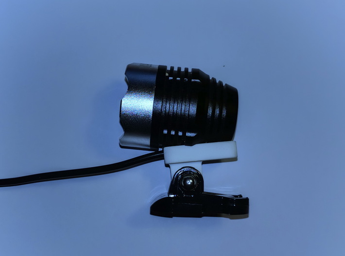 Camera mount bike headlamp mount V1.1 3d printed Mount in use with a MJ-808 clone.