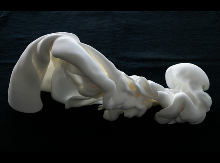 Triple Fluid Collision, 1/50 3d printed Photo of final piece, full-sized