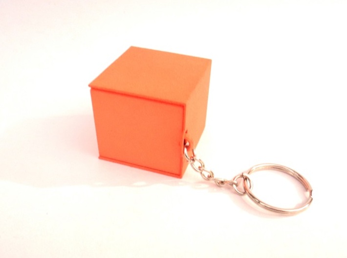 Box for small &quot;SOMA cube&quot; (please see the product) 3d printed Box (for small SOMA puzzle) connectable to a keychain 