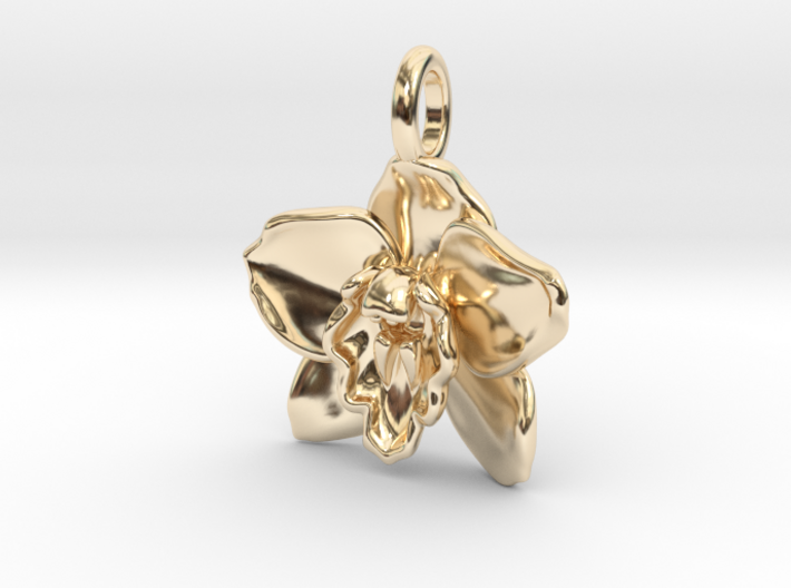 Cymbidium Boat Orchid Pendant 3d printed