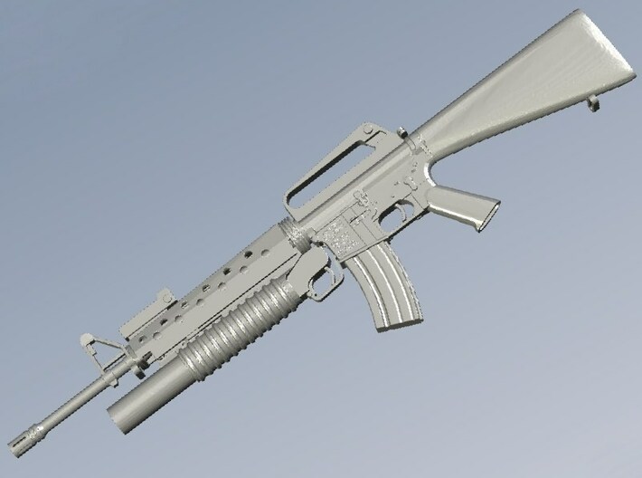 1/16 scale Colt M-16A1 &amp; M-203 rifle x 1 3d printed