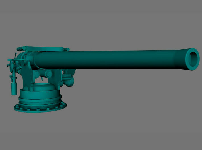 1/72 USN 5 inch 51 Cal. Deck Gun 3d printed 