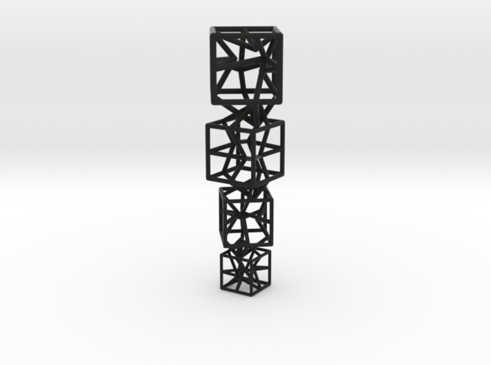 4 stylized cubes composition, can be used as a nec 3d printed 