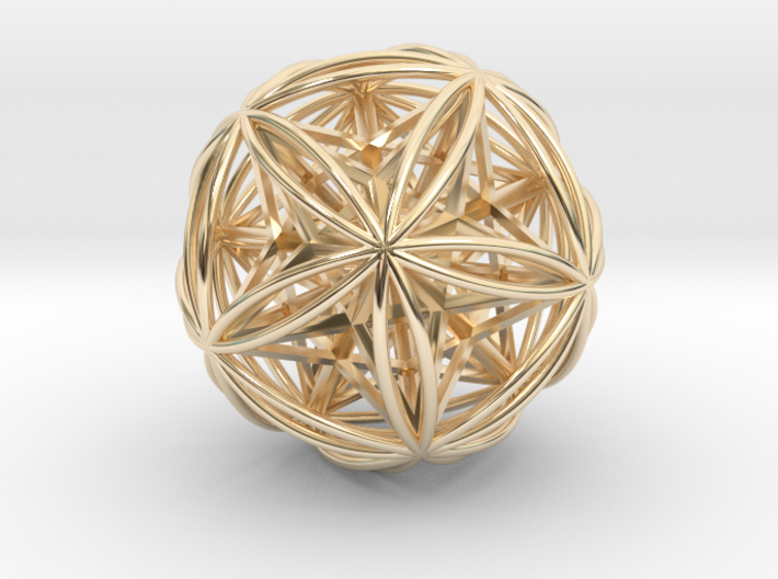 Icosasphere w/Nest Stellated Dodecahedron 1.8&quot; 3d printed